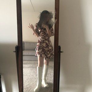 Zara: Floral print knotted dress milticolored
